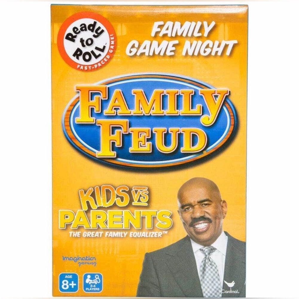 Family Feud Kids vs Parents Board Game - Yellow & Blue